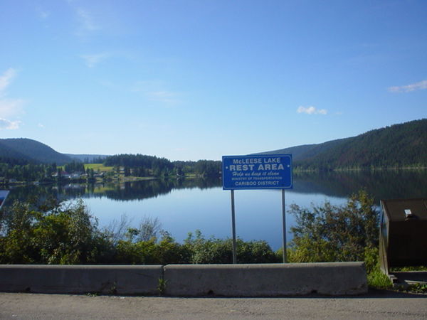 McLeese Lake Rest stop outside of Williams Lake