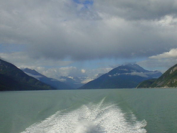 Looking back towards Skagway when Amanda and I were on the ferry