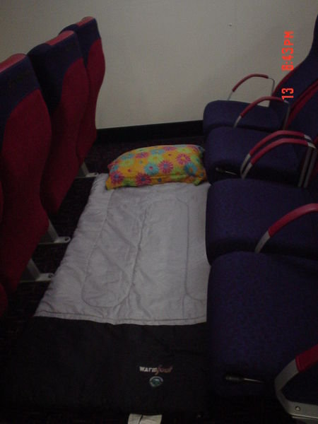 My bed on the ferry