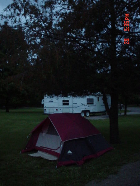 Our tent at George Wyth National Park in Waterloo, Iowa