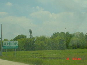 Welcome to Illinois sign
