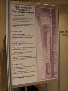 Display info at Bergenhus Festningsmuseum