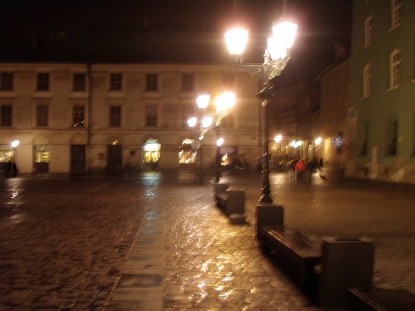 Krakow at night