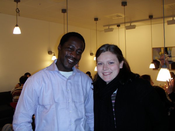 :) Me and the African guy! I just love him. He's headed to Russia next semester.