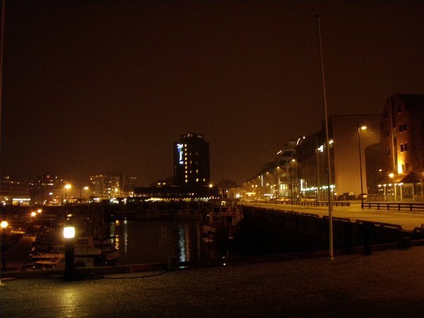 Bodo at night from the dock