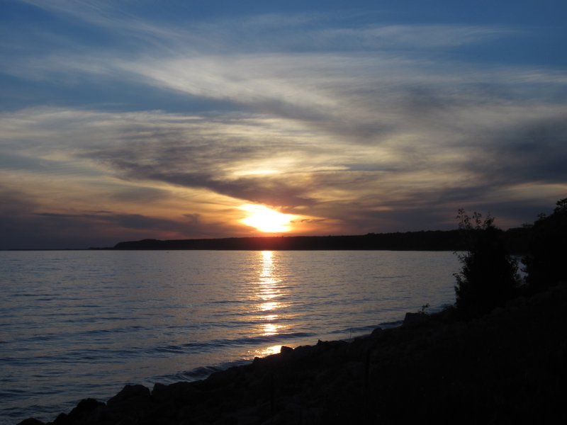 Gorgeous sunset over Lake Michigan