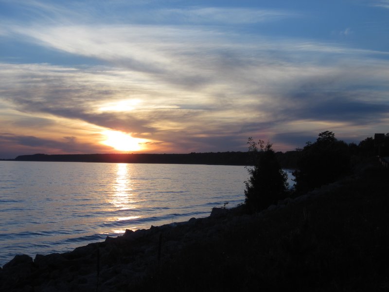 Gorgeous sunset over Lake Michigan