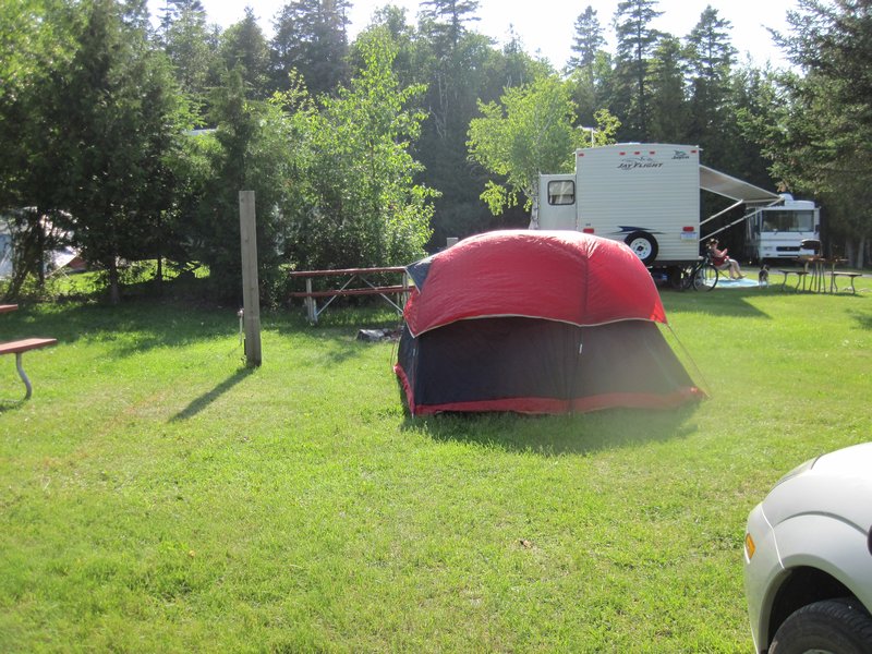 My campsite on Lake Huron