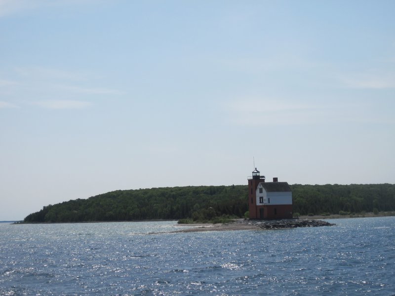 Lighthouse near the island