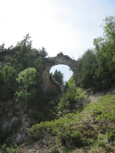 View of Arch Rock from the road