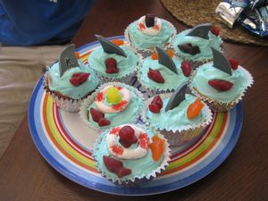 Shark cupcakes!!