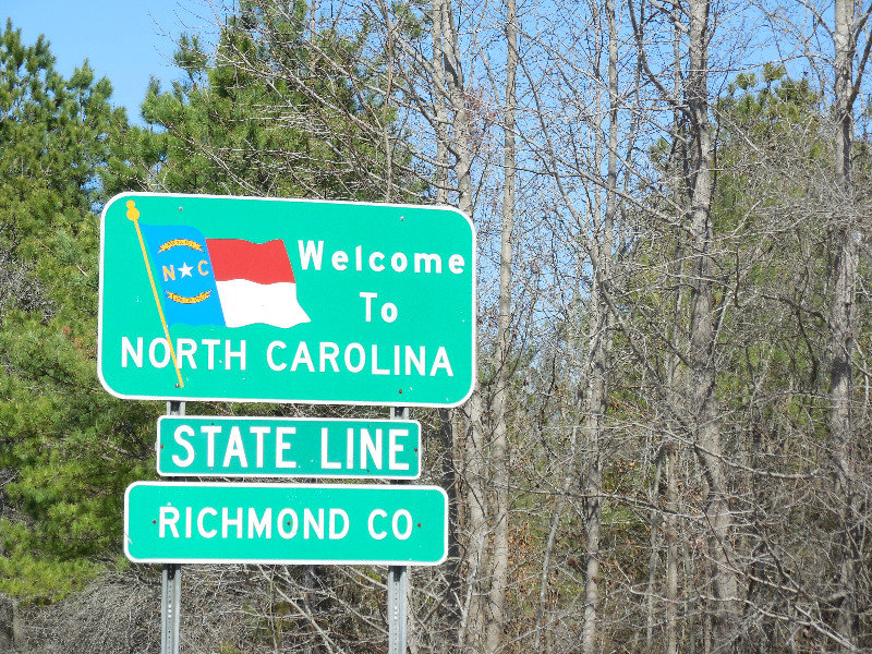 We passed into North Carolina