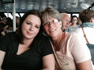 Mandi and mom on the ferry