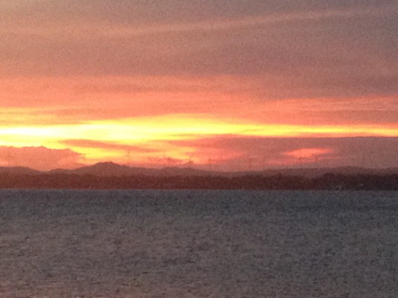 Sunset across Albany bay
