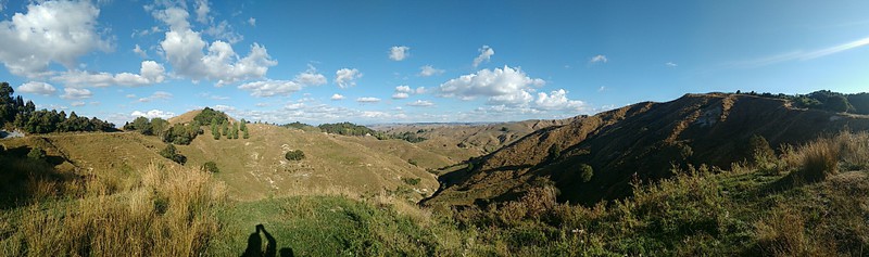 panoramic view across the rolling hills