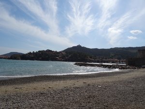 Collioure beach before spaniel attack