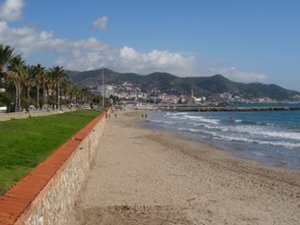 Sitges from beach