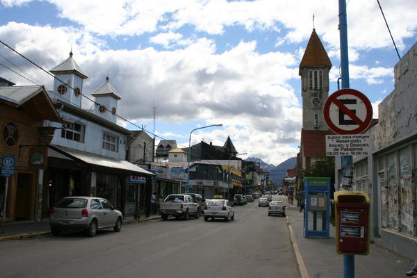 Main drag in Ushuaia