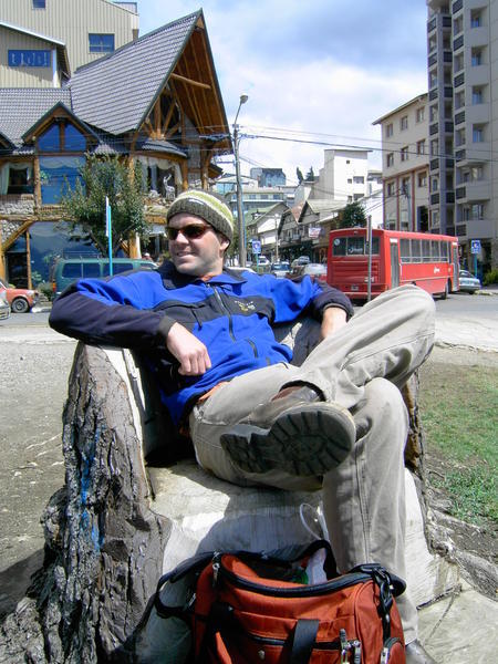 Dave in the Tree Stump Chair
