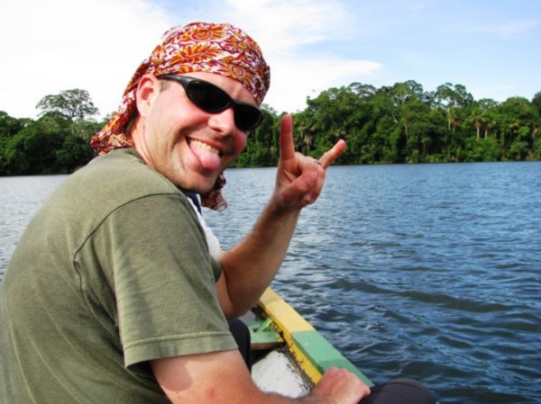 Dave enjoying the canoe ride