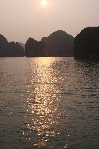 sunset over Lan Ha Bay