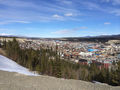 The view of Whitehorse on top of the cliffs edge