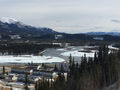 The view of Whitehorse from the cliffs edge