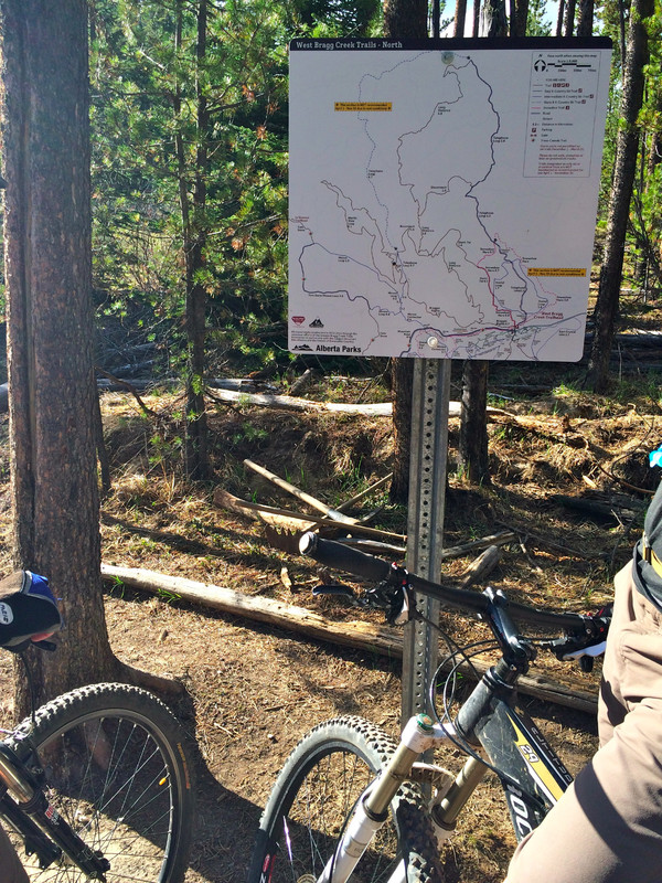 The map of Bragg Creek trails