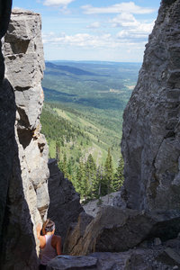 The crack in the mountain at Mt Yumnaska