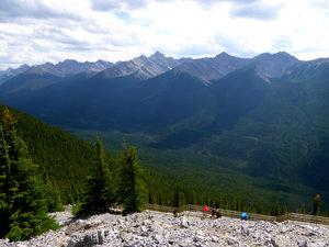 Mountain Vally view on top of Sulphur Mountain