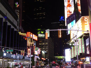 Looking down Broadway - Time Square