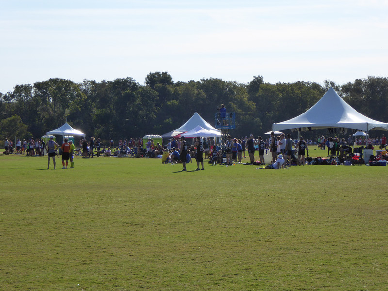 The Soccer Fields in Austin with tents around the ground