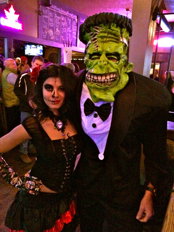 My friend Kym and I at the Halloween Party