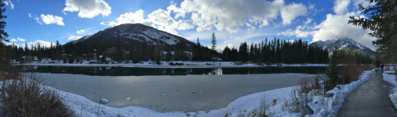 Panorama from the park in Banff