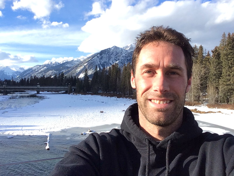 Selfie with Rockies in background