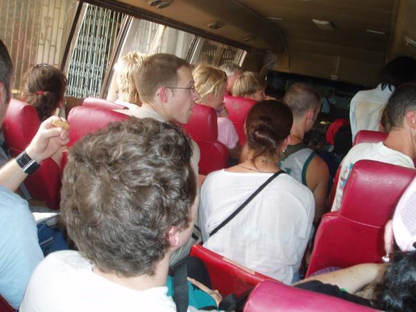 The crammed in bus!
