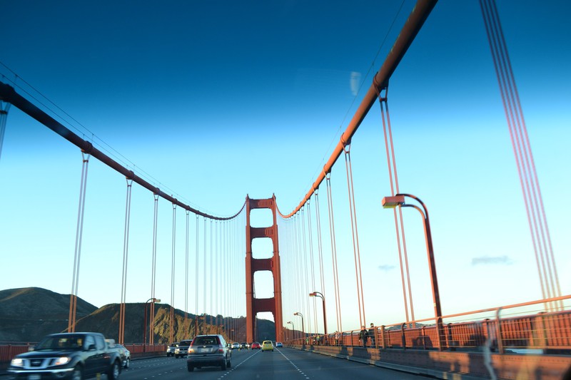 Driving on the Golden Gate Bridge, awesome experience!