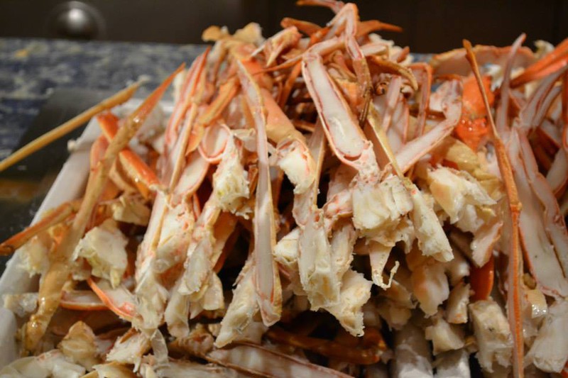 Snow crab. Sliced cut for easily consume. Again, extremely fresh