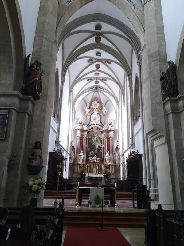 Inside the church at Wiener Neustadt