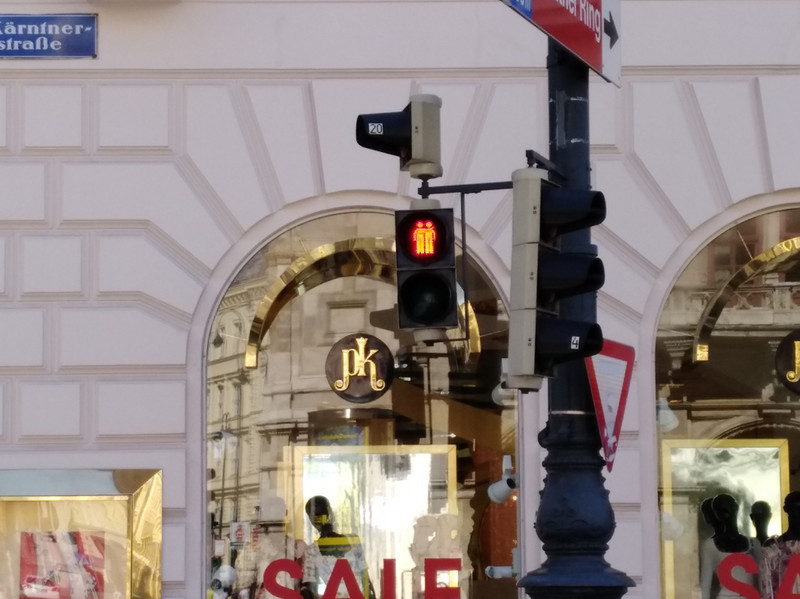 Gay and Lesbion friendly traffic lights in Vienna