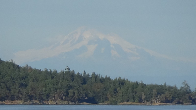 view to mainalnd from ferry to Vancouver island