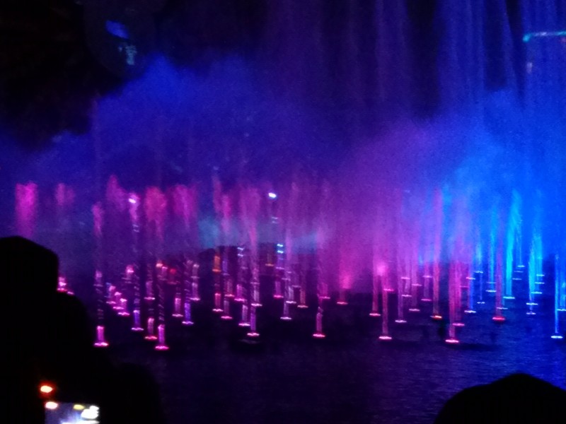 Light and water show at California Adventure Land