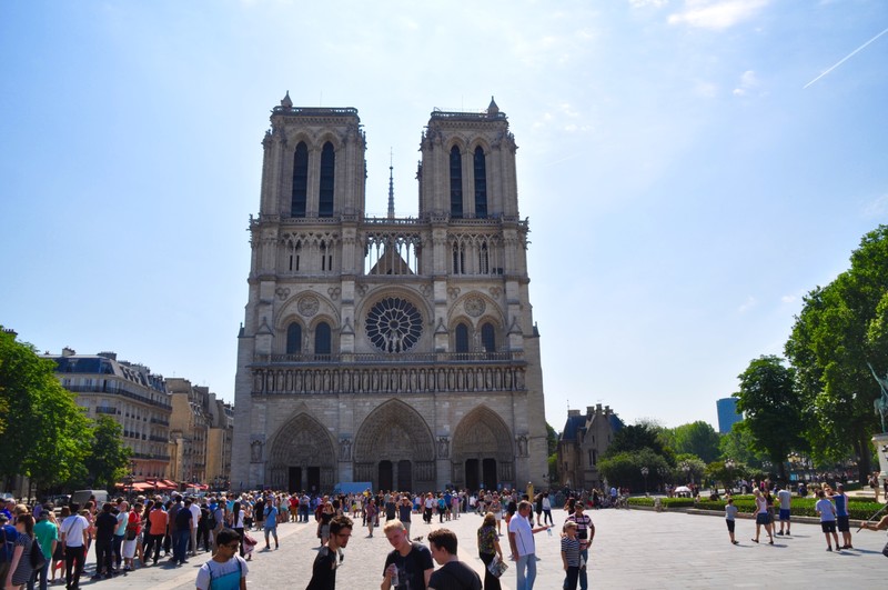 Notre Dame Under Sunny Skies