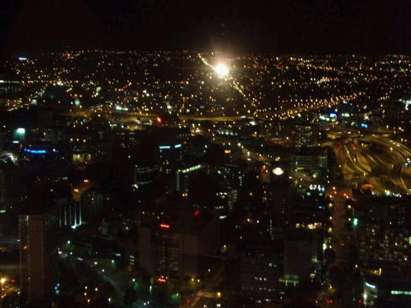 Auckland from the Skytower at night