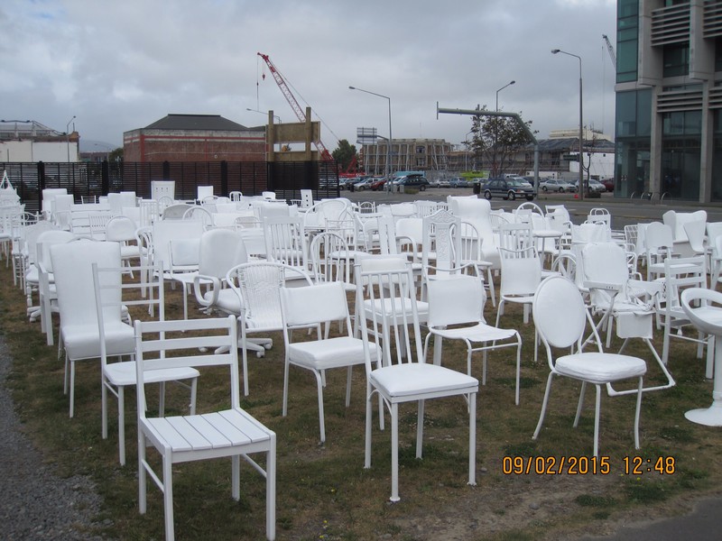 185 Empty Seats on site of destroyed St Paul's church