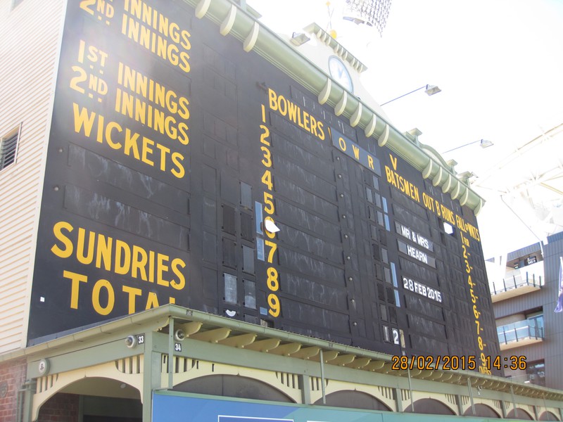 The iconic scoreboard 