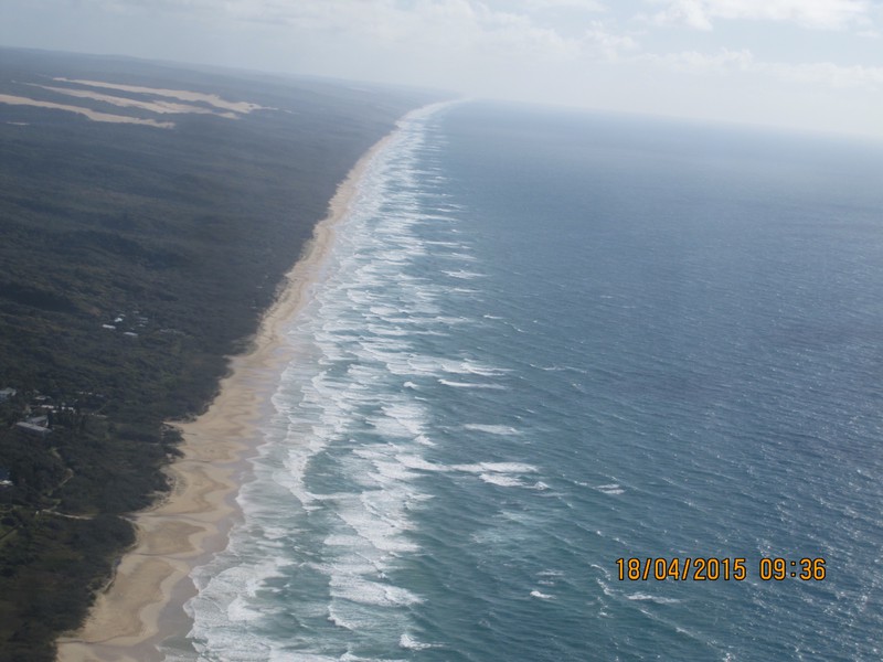 Seventy Five Mile Beach from the air