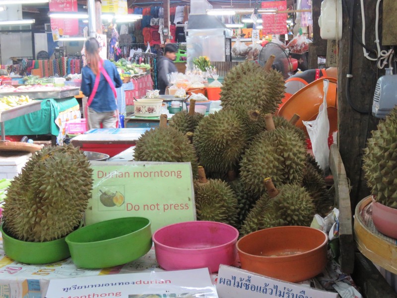 Durian! Smell bad but taste delicious or so we are told! 