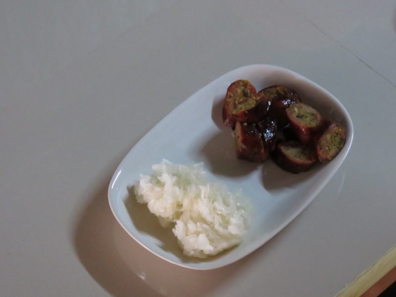 Spicy Northern Sausage and sticky rice 