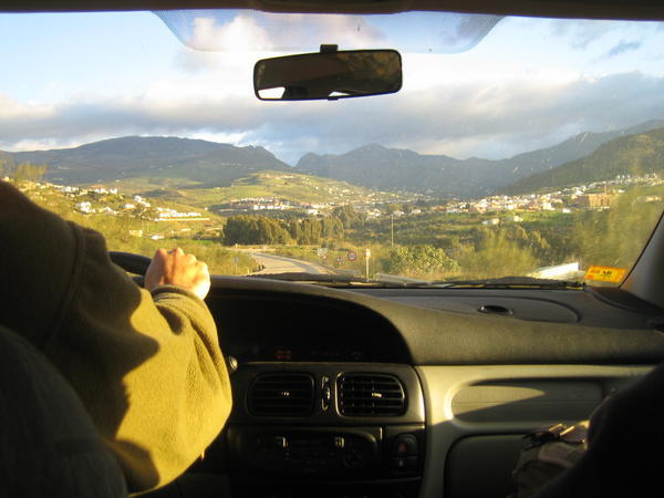 Driving to El Maroma- a real mountain